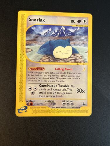Card Pokemon Old Common Set Skyridge Eng 100/144 Snorlax