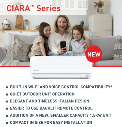 Mitsubishi CIARA 1.5kW Cool 2.0kW Heat Inverter Split Air Conditioning DXK05ZTLA - Picture 2 of 15