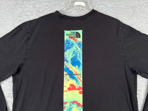 The North Face Shirt Men Extra Large Black Long Sleeve Crew Neck 100% Cotton - Picture 14 of 15