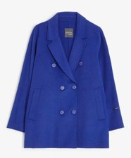 Persona Marina Rinaldi Nadia Double Breasted Jacket Blue Size Uk 18 Ref Cl15