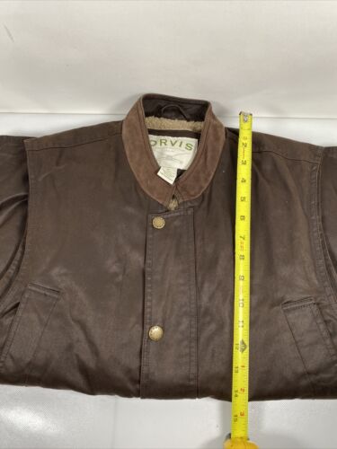 Orvis Vest Mens Medium Brown Utility Lamb Leather Hunting Shooting Munitions - Picture 6 of 7