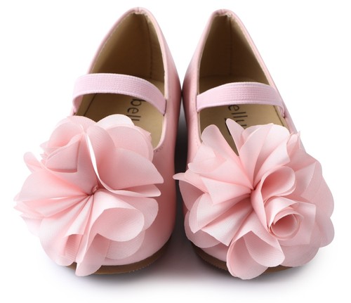 Girls Flower Mary Jane Ballerina Ballet Flat Dress Shoes Toddler Little Kid Baby - Picture 4 of 9