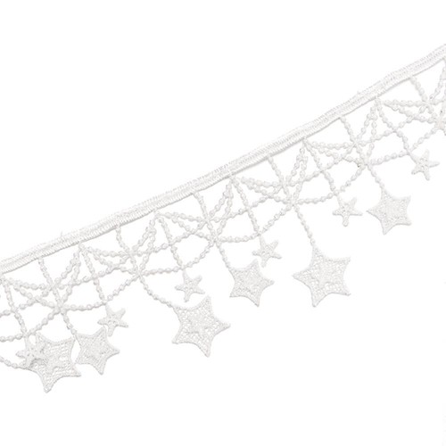 Polyester Tassel Lace Trim White Star Ribbon Trim Sewing Fringe DIY - Picture 4 of 4
