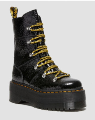 Dr. Martens Ghilana Max Distressed Patent Leather Platform
