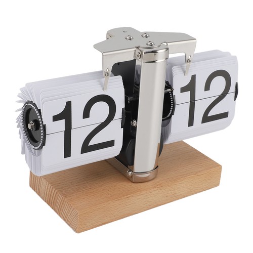 (White)Retro Digital Flip Down Clock Flip Desk Clock Mechanical Battery Power - Picture 7 of 24