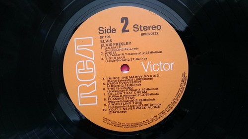 ELVIS PRESLEY Same RARE AUSTRALIA / NEW ZEALAND PRESSING FOC RCA SP-106-G - Picture 4 of 4