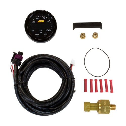 AEM Electronics 52mm X Series Oil / Fuel Pressure Digital LED Gauge Black - Picture 3 of 3