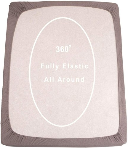 Sábana bajera ajustada de algodón tejido jersey PURE ERA SOLO bolsillo profundo de hasta 15" a 20 - Imagen 22 de 94