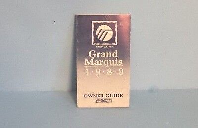 89 1989 Mercury Grand Marquis owners manual | eBay