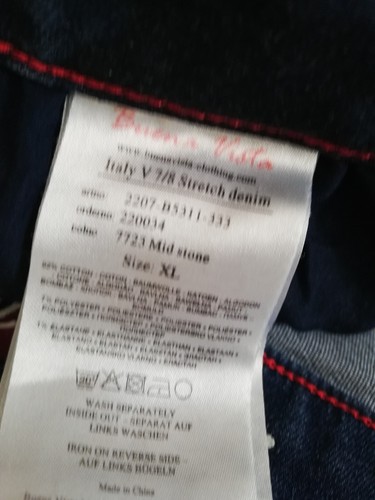 Damen Buena Vista Jeans 7/8 XL Italy V Zustand Gebraucht Farbe Blau Stretch - Bild 7 von 10