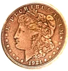 1921 P Morgan historic coin last year minted great patina free ship Sigma test++