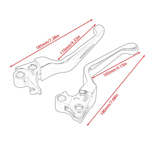 Brake Clutch Levers For Harley Dyna Low Rider Street Bob Softail Slim Deluxe - Picture 2 of 16