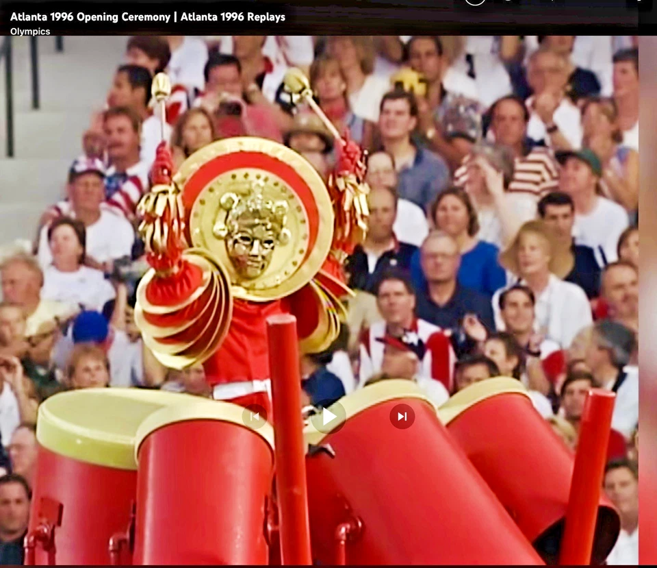 RARO Vintage REMO Aglomerado de Bateria Celebrando Olimpíadas ATLANTA 1996 Item Pessoal - Imagem 4 de 4