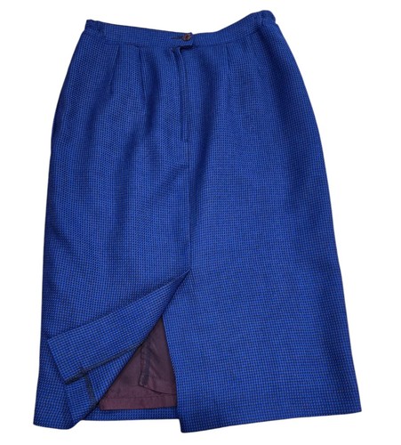 John Meyer Vintage Houndstooth Skirt Suit Pockets & Attached Scarf Size 6 - Picture 5 of 13