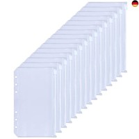 Hautoco 15 StüCk A6 Binder Taschen, Pvc 6-Loch Bindetaschen Wasserdicht