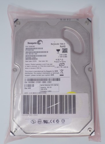 Seagate BARRACUDA 7200.9 ST3160812AS 160GB 7.2K RPM 3Gbps 3.5" SATA Hard Drive - Picture 2 of 2