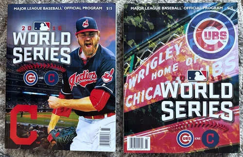 2 - 2016 World Series Programs (Cubs and Indians Home Issues) Mint