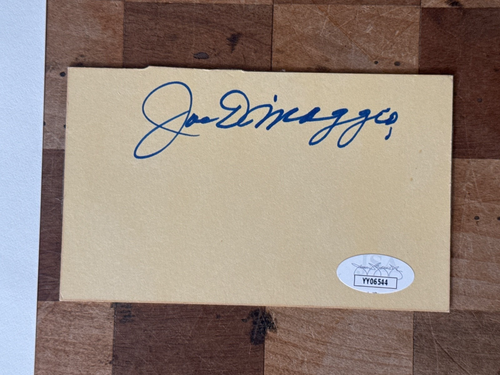 Joe DiMaggio Original Signed Autograph 3x5 Index Card New York Yankees - Picture 2 of 5