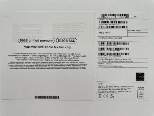 Apple Mac Mini M2 Pro (512 Go, 16 Go) - MNH73LL/A (janvier 2023) - Photo 7/7