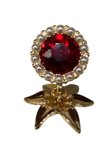 Betsey Johnson Strawberry Drop Crystal Earrings White Red Pearl NWT Free Ship - Picture 3 of 7