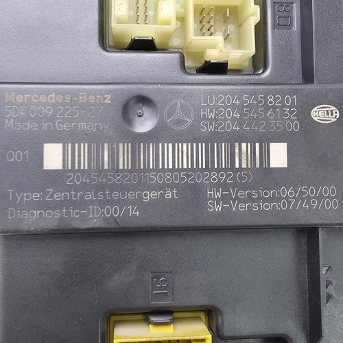 Relè scatola fusibili modulo SAM posteriore Mercedes-Benz C63 AMG 2008-2011 2045458201 - Foto 9 di 9