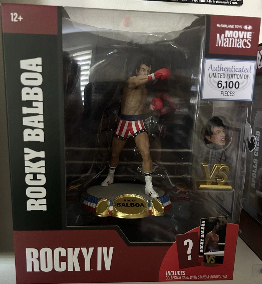 McFarlane Toys Movie Maniacs Rocky, Drago & Apollo Figure Set - Image 2 of 4