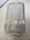 VTG ANCHOR HOCKING FIRE KING SAPPHIRE BLUE 'PHILBE' REFRIGERATOR DISH,LID B3499