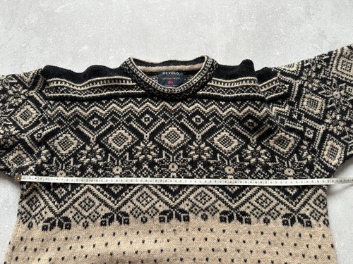 DEVOLD by Olmes Carretti Norwegen reine Schurwolle Fischer Fair Isle Pullover Gr. L - Bild 6 von 11