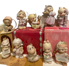 VTG Precious Moments Lot of 10 DATED Ornaments 1988,93,95,97-03 Mint Condition