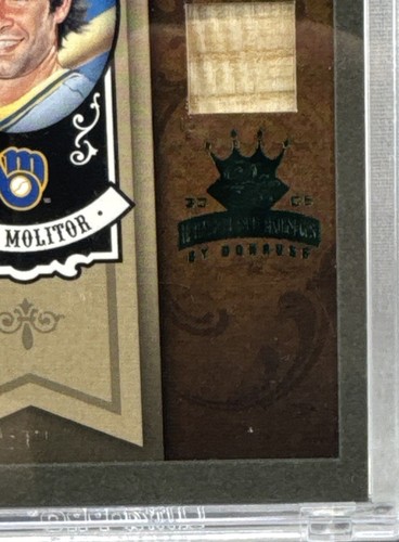 2005 Donruss Diamond Kings - HOF Heroes Bat/Jersey #HH-17 Paul Molitor 06/10 - Picture 6 of 6