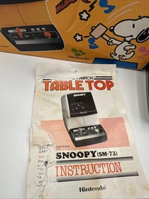 Vintage Rare 1983 Nintendo Snoopy Table Top Arcade Game Original Box Not Working