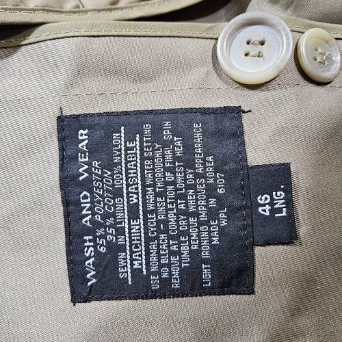 Oleg Cassini Signature Collection Hombre Caqui Todo Clima Gabardina 46 REG  - Imagen 15 de 19