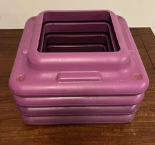 Lot of 4 The Step Aerobics Platform Lavender Riser 16" x 16" - Risers Only Used
