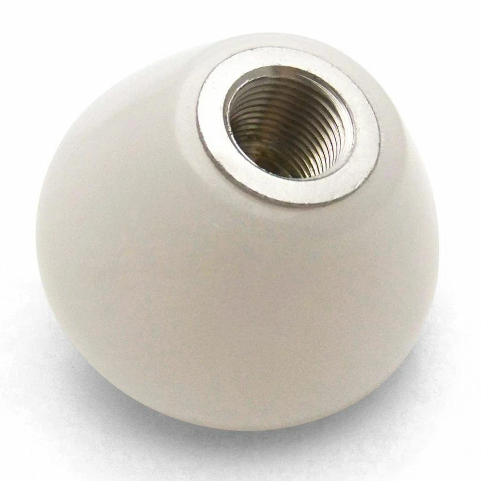 Patrón de cambio retro blanco 30n negro perilla de cambio se adapta a palanca de cambios automática de 3 velocidades a Foto 3 de 4