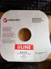 Uline S-11711 1" x 75' Black Velcro Strips Loop only