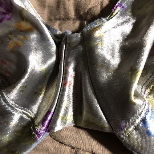 Vintage Sears Satin Caress Floral Unlined Underwire Bra 96865 Gray Floral 34C - Picture 3 of 6