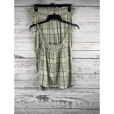 Old Navy Maternity Pajama Set Women's Medium Plaid Smocked Modal Sleepwear