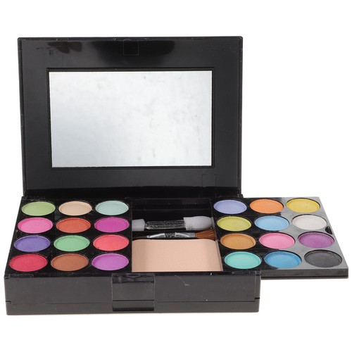 24 Eyeshadow 4 Lip Gloss Blush Lip Liner 2 Pressed Powder Makeup Set 3 blusher - Picture 6 of 12
