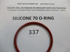337 Silicone O-ring 3" ID x 3-3/8" OD x 3/16" thick.  Quan 1