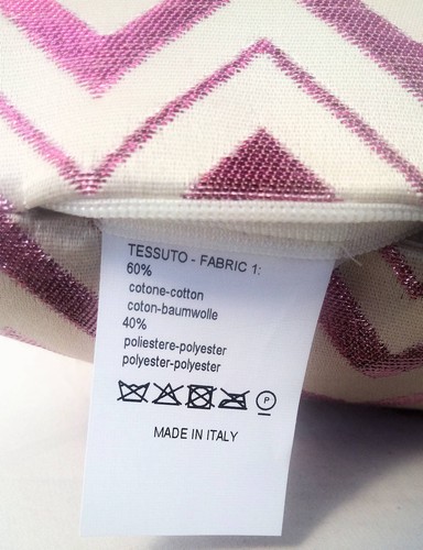 MISSONI Kissen Baumwollmischung Stickerei IRISIEREND 40x40cm NOMITE LEEKA 571 - Bild 2 von 8