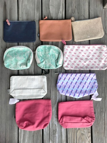 Lot of 10 Cosmetic Glam Makeup Bags Zippered ~ Ipsy, Origins, Clinique, Clairins - Picture 3 of 4