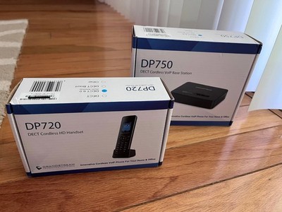 1 Grandstream DP720 DECT Cordless HD Telephone Handset + DP750 VoIP Base Bundle