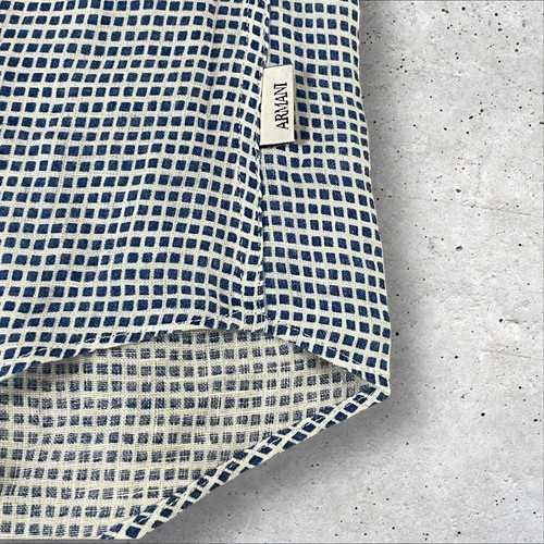 Armani Collezioni Shirt Mens Small Button Up 100% Linen Flax Long Sleeve T733 - Picture 5 of 13