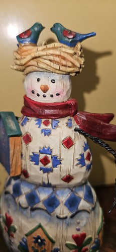 2 Jim Shore Heartwood Creek Snowman w/Birds And Mr. Santa Claus 4In Ornaments - Picture 9 of 10