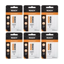 Reach Dentotape Extra Wide Dental Floss 100 Yards Unflavored Pack Of 6