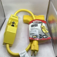 NOB GFCI Extension Cord 02841 Pro-Power 12 Gauge 2 1/2ft 12/3 SJTW 15A 120V