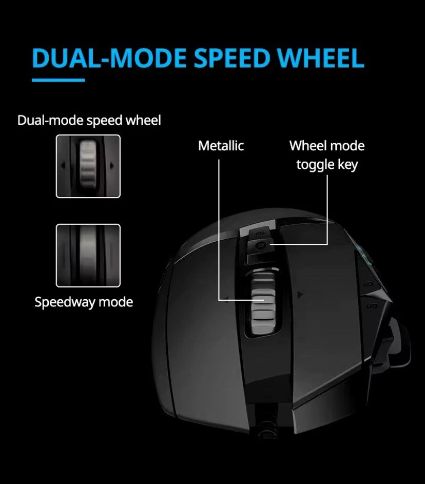 Logitech G502 HERO High Performance Mouse Ottico da Gioco - Nero - Immagine 4 di 4