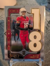 Marvin Harrison Jr. 2024 Panini Select Numbers Rookie Card RC Arizona Cardinals