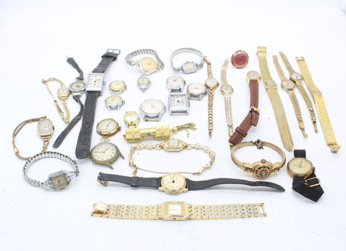 F x30 Vintage Collection Of Ladies Manual Wind Wristwatches Not Working