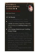 Diablo 4 S11 Esadora's Overflowing Cameo 2GA 54 Unique Amulet Sorcerer Gear Item